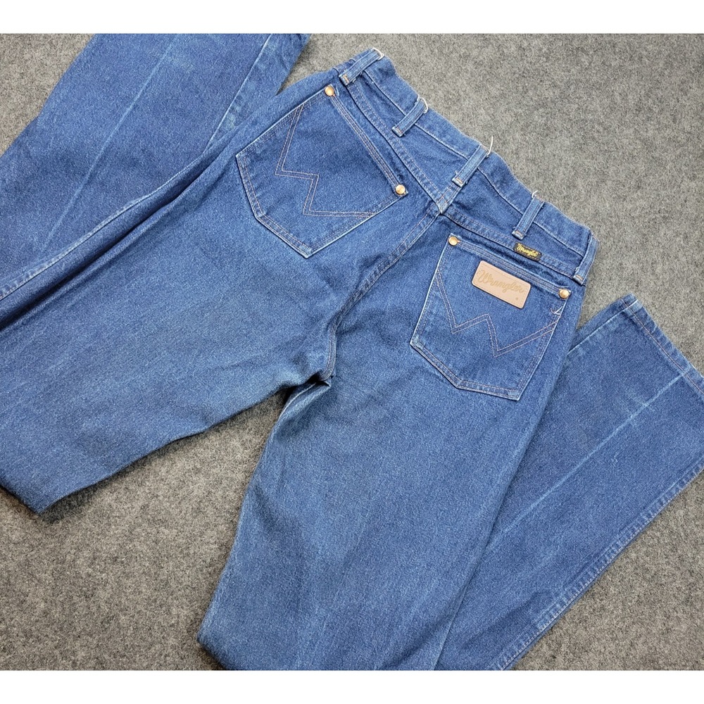 VTG Wrangler Jeans Mens 30x36 Blue Cowboy Cut Western Straight Leg USA Made